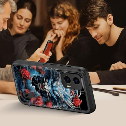 for Moto G Stylus 5G 2024 Case Built in Kickstand,Heavy Duty Protective Shockproof 3-Layer Full Body Rugged Phone Cover for Motorola Moto G Stylus 5G 2024,Dragon Rose - color: Dragon Rose