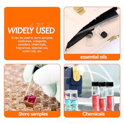PEKYBIO 4ML Small Clear Glass Vials with Screw Caps, 20 PCS - size: 4 ml (20 pieces)
