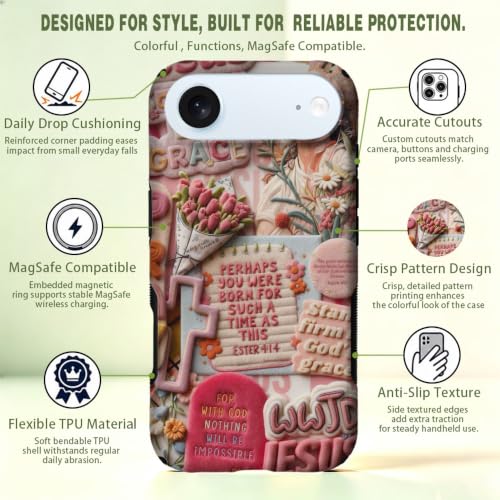 Compatible with iPhone 17 Air Case,Wireless Charging Compatible,Patented 2‑in‑1 Dual‑Layer Protection, Hot Transfer Print Hard Shell Cover - Bible Verse Aesthetics - color: Bible verse aesthetics, size: iPhone 17 Air