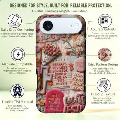 Compatible with iPhone 17 Air Case,Wireless Charging Compatible,Patented 2‑in‑1 Dual‑Layer Protection, Hot Transfer Print Hard Shell Cover - Bible Verse Aesthetics - color: Bible verse aesthetics, size: iPhone 17 Air