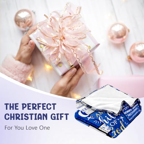 Christian Gifts for Men, Baptism Gifts for Boys, Christian Blanket for Men - color: Christian Gifts Blue, size: 50"x60"