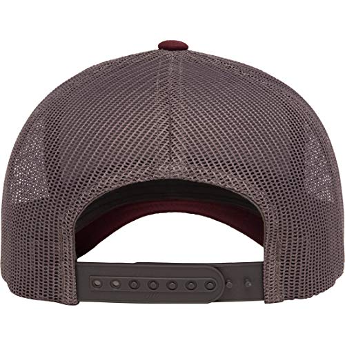 Yupoong Yp Classics Retro Trucker Cap - color: Maroon/Grey, size: One Size, style: Single