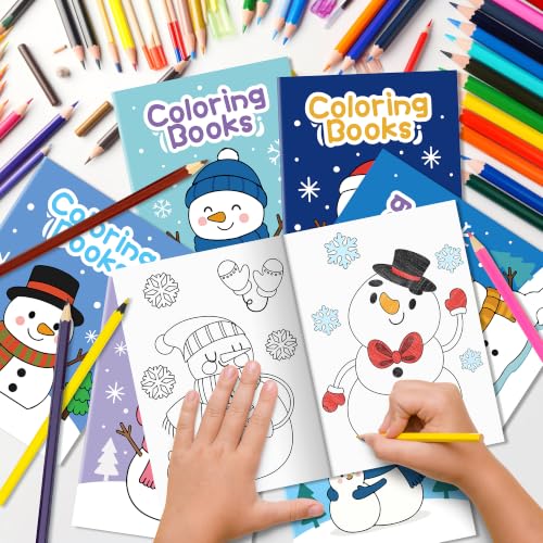 ANGOLIO Winter Snowman Coloring Books for Kids - 24 PCS Winter Party Favors - style: Art Deco