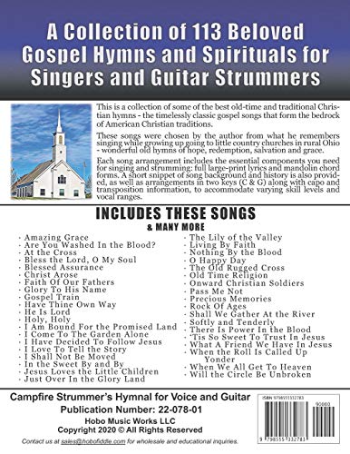 The Campfire Strummer's Hymnal for Voice and Guitar: Large-Print Lyrics and Guitar Chords for Over 110 Christian Hymns and Spirituals