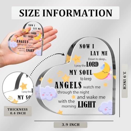 Baptism Gifts for Girls Boys, Baby Christening Gifts for Newborn Teen, Religious Christian Confirmation Nursery Decor, Now I Lay Me Down to Sleep Sign - style: Baptism Sign 022