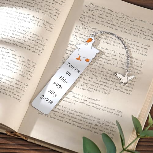 Funny Silly Goose Bookmarks - Cute Boo Basket Stuffers Book - style: Goose