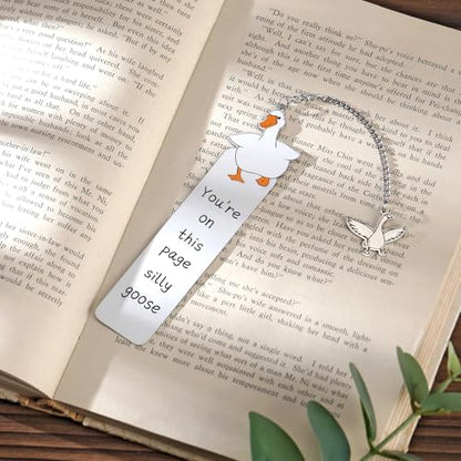 Funny Silly Goose Bookmarks - Cute Boo Basket Stuffers Book - style: Goose