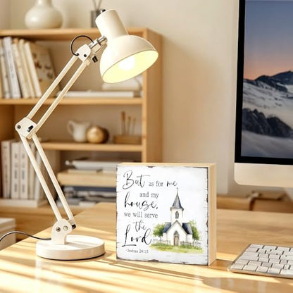 But As For Me And My House, We Will Serve The Wood Box Sign 5.9*5.9 - color: white02