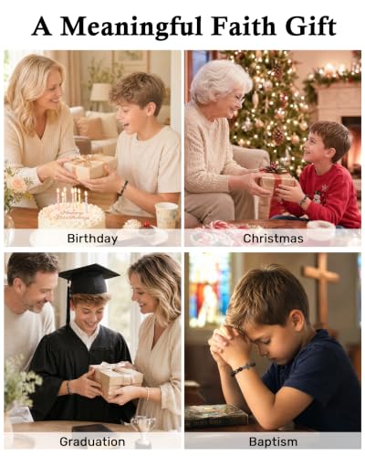 Trinckle Cross Bracelet for Men, Soccer Baseball Gifts for Teen Boy - color: Philippians4 13