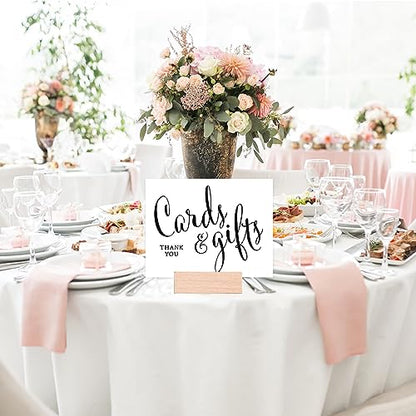 Andaz Press Wedding Party Signs, Formal Black and White, 8.5-inch x 11-inch, Cards and Gifts Thank You, 1-Pack - Gift Table Poster, Script Reception Card Print - color: Cards and Gifts