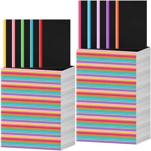 Handepo 100 Pack A5 Composition Notebooks Bulk 5"x8" Notebooks Novel Color - color: Novel Color, size: A5