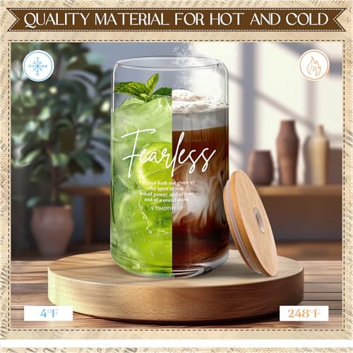 Funnymoom 6 Pcs Christian Glass Cup Gift Bulk for Women, Classic, Clear - color: Clear, style: Classic