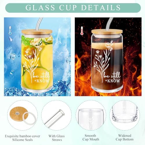 Funnymoom 6 Pcs Pastor Gift Set Tumbler Journal Pens Green - color: Green, size: Be Still