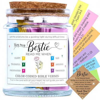 Bible Verse Jar for Best Friend – 92 Encouraging Scriptures - color: Bible For Bestie