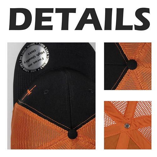 Christian Hats for Men Women,Jesus 3 Nail Cross Hat Christian Religious Gifts for Birthday/Christmas,Black and Silver - color: 08.black-orange