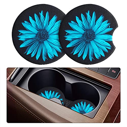 Moly Magnolia 2 Pack Car Coasters for Drinks Absorbent - 2.75 Inch Cute Car Cup Holder Coasters for Women, Removable Cup Holder Coaster for Women Girls, Car Interior Accessories (Style A) - color: Style a