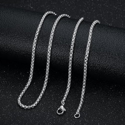 Exquisite Stainless Steel Cross Necklaces,A Perfect Blend of Gothic Style and Christian Faith, Suitable for Men and Women, Fashionable Accessories, Hypoallergenic Material - color: Silver