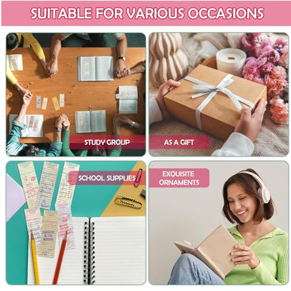 100 Pcs Spicy Romance Paper Bookmarks, Funny Smut Library Card Paper Bookmark for Women Man, Retro Library Page Marks for Adults Reading Lovers Bookish Accessories Gifts - color: Spicy Romance