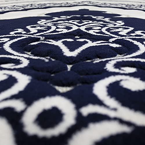 Modefa Foam Padded Prayer Rug | Thick Prayer Mat with Knee Cushion Memory Foam Prayer Mats | One Inch Thick Soft Velvet Islamic Praying Mat Luxury (Blue) - color: Blue