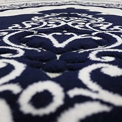 Modefa Foam Padded Prayer Rug | Thick Prayer Mat with Knee Cushion Memory Foam Prayer Mats | One Inch Thick Soft Velvet Islamic Praying Mat Luxury (Blue) - color: Blue
