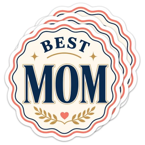 [3PCS] Best Mom Stickers Vinyl Decal for Laptop Bottle Tumbler Gift Set - color: Best Mom Stickers