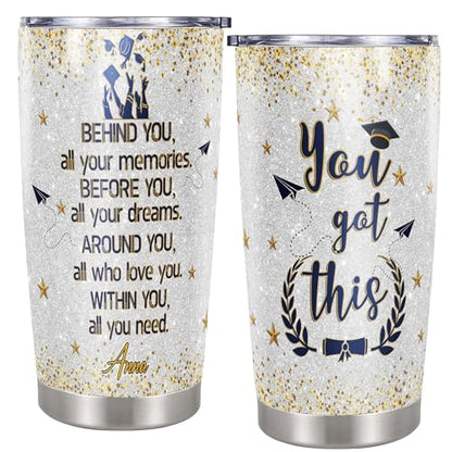 Personalized Graduation Tumbler Class of 2026, Stainless Steel Insulated Travel Coffee Mug with Lid 20 Oz 30 Oz Custom Senior Cup, Gifts for Him Her Women Men Friends - color: Graduation 501