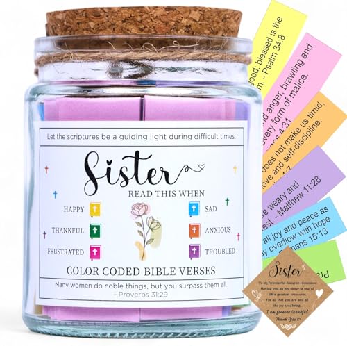 Bible Verse Jar for Sister – 92 Faith Scriptures - color: Bible For Sister