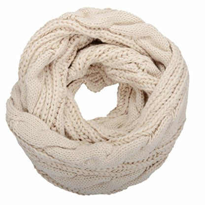 NEOSAN Womens Thick Ribbed Knit Winter Infinity Circle Loop Scarf - color: Twist Khaki