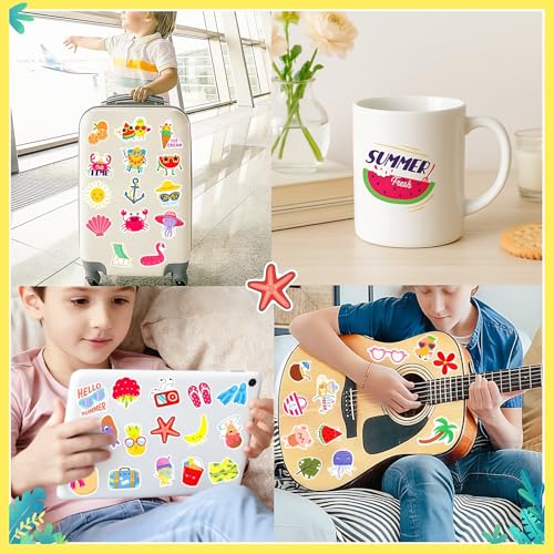 300Pcs Summer Stickers for Kids, Hawaiian Beach Stickers, Tropical Stickers - style: 300Pcs Summer Stickers
