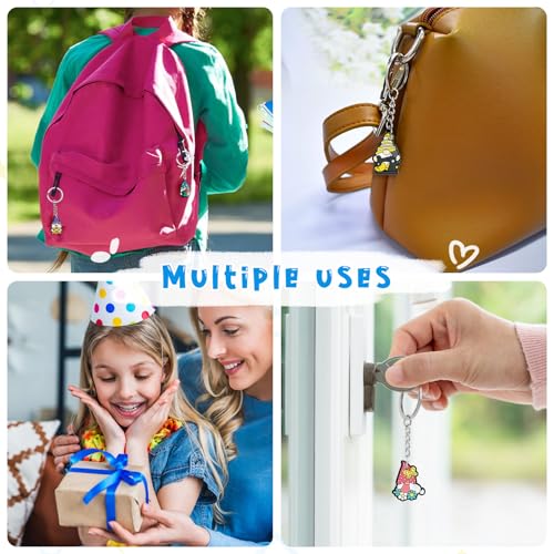Cute Keychain Bulk,Cute Key Chain for Car Keys Purse Bag Rewards - color: Gnome-30