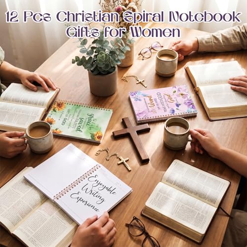Supervitae 12 Pack Christian Journals Notebooks Gifts for Women,Pastel - style: Pastel