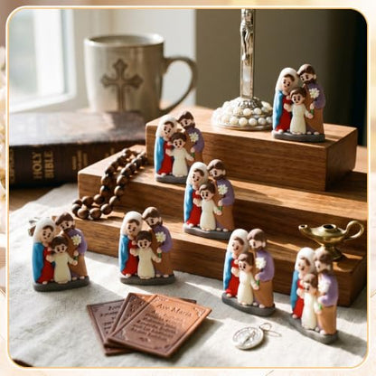 Amyhill 50 Pcs Mini Holy Family Figurines Catholic Jesus Mary Joseph Statue - color: Colorful, size: Holy Family