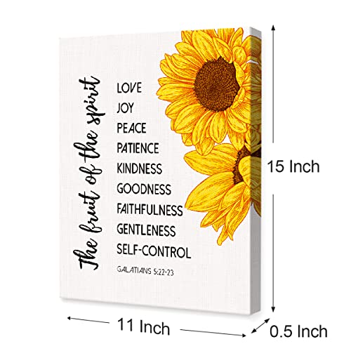 LISTNGBO Fruit of the Spirit Galatians 5:22-23 Wall Art Framed Canvas - color: Multicolor