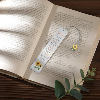 Christian Sunflower Bookmark and Pen Gifts, Scripture Book Mark - style: Christian, Sunflower