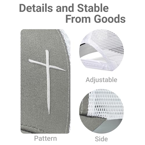 Christian Hats for Men Women,Jesus Cross Hat Christian Religious Gifts for Birthday/Christmas - color: 21.grey 02