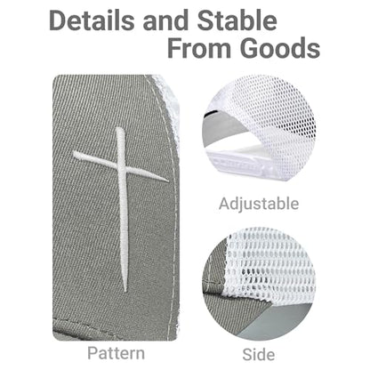 Christian Hats for Men Women,Jesus Cross Hat Christian Religious Gifts for Birthday/Christmas - color: 21.grey 02