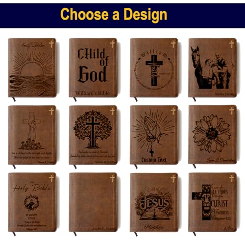 sinfinate Personalized NIV Journaling Bible with Custom Name Engraving, Christian Gift for Men, Women(Sunrise Hope)
