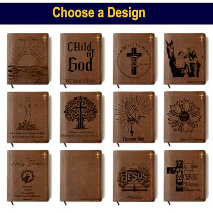sinfinate Personalized NIV Journaling Bible with Custom Name Engraving, Christian Gift for Men, Women(Sunrise Hope)