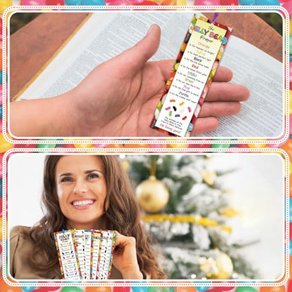 Dispowreath 60 Pcs Jelly Bean Prayer Religious Christian Bookmarks Church - style: Jelly Bean