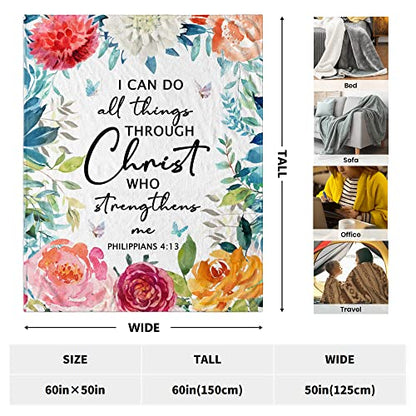 CUJUYO Christian Gifts for Women, Christian Birthday Gifts Blanket 60"x50" - size: 60"x50"