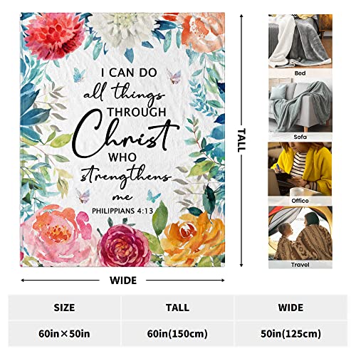 CUJUYO Christian Gifts for Women, Christian Birthday Gifts Blanket 60"x50" - size: 60"x50"