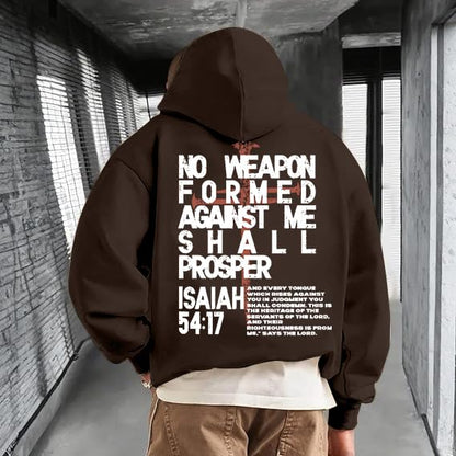 Christian Hoodies for Men Jesus Religious Faith Tops - color: Brown, size: Medium