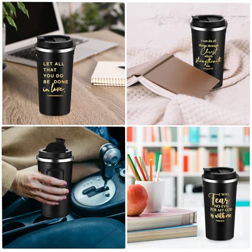 Meanplan 10 10 Set Christian Bible Verse Cup, Bible Theme, Black - color: Black, size: Bible Theme