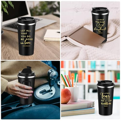 Meanplan 10 10 Set Christian Bible Verse Cup, Bible Theme, Black - color: Black, size: Bible Theme