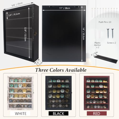 GMFrames 11x14 Wooden Shadow Box Frame with Removable Shelves Deep Display Case for Military Medals Keepsakes White - color: White, size: 11x14