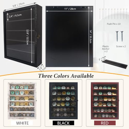 GMFrames 11x14 Wooden Shadow Box Frame with Removable Shelves Deep Display Case for Military Medals Keepsakes White - color: White, size: 11x14