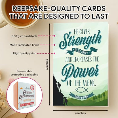 Decorably 120 Pack Inspirational 4x6in Christian Greeting Cards