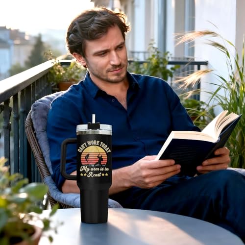34HD Fishing Dad Best Daddy Ever Mom 40 oz Tumbler with Handle, Dad Gift - color: Best Dad Fishing