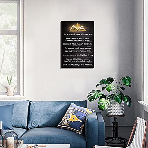 Christian Gifts for Women Motivational Wall Art for Living Room Bedroom Bathroom Kitchen Décor Inspirational Bible Verse Christian Canvas Wall Art Framed Wall Art Rustic Scripture God Says Canvas - size: 24"L x 16"W