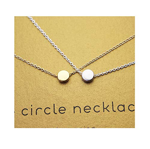 Baydurcan Silvery Necklace for Women Pendant Chain Friendship Necklace Gift - style: dot s
